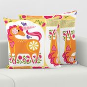 Happy Unicorn Plushie Pillow_Orange