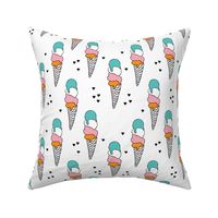 Colorful vintage summer popsicle ice cream sweet candy sugar illustration for girls