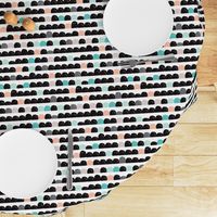 geometric circus bubbles round molehill abstract gender neutral design