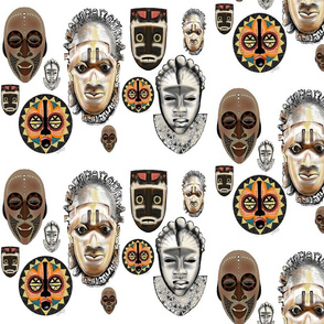 Masks on White