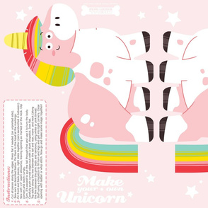 Make Your Own Friend, Rainbow Unicorn - Cut and Sew