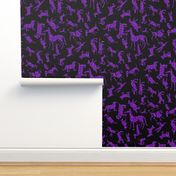 Purple Starry Stencil Dogs