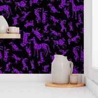 Purple Starry Stencil Dogs