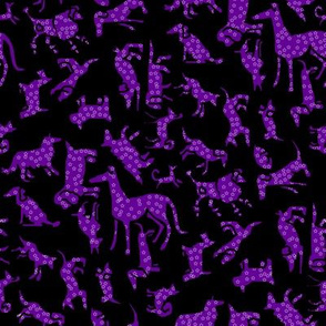 Purple Starry Stencil Dogs