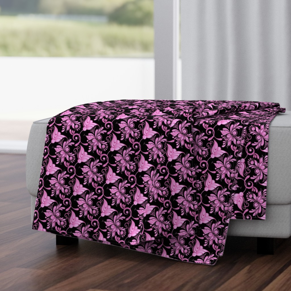 Purple Pretties- Small- Black Background- Flower Bud Designs