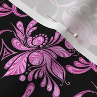 Purple Pretties- Small- Black Background- Flower Bud Designs