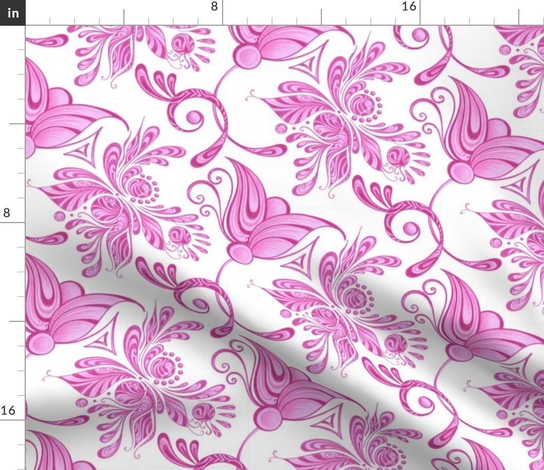 Purple Pretties- Large- White Background, Flower Bud Designs