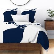 Large Buck Crib Sheet // Navy