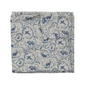 Winter Woodland Toile (navy) LRG