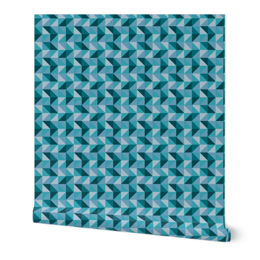 Teal Geo Triangles