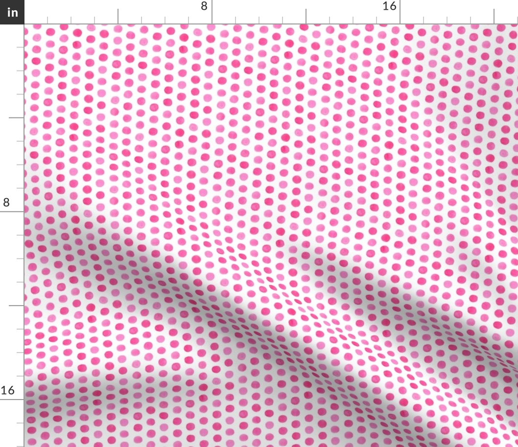 Small Watercolor Dots: Hot Pink