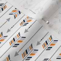 Small Arrows: Horizontal Navy, Orange & Gray