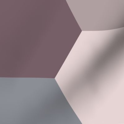 Pink Grey Ombre Hexagon Quilt