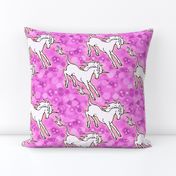 Frolicking Unicorns in Pink