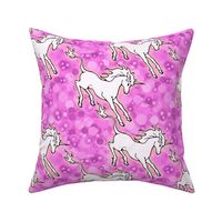 Frolicking Unicorns in Pink
