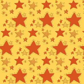 Stars doodle Orange