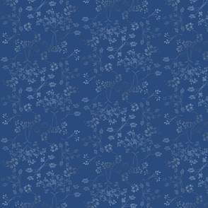 Abstract Floral in Blue