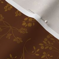 Abstract Floral in Brown