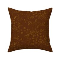 Abstract Floral in Brown