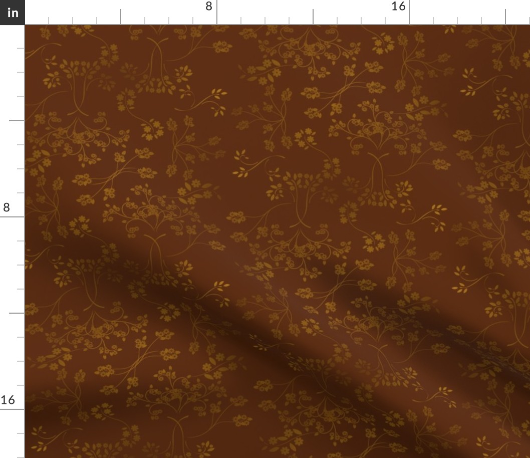Abstract Floral in Brown