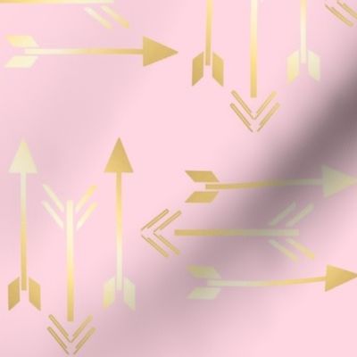 Metallic Arrow on Pink