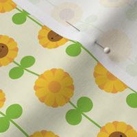 Kawaii Sunflower Stripe (Cream)