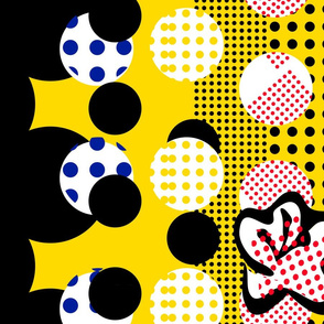 Popart dots and flowers