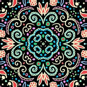 midnight neon intricate kaleidoscope