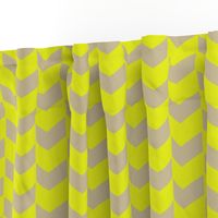 Herringbone Neon Yellow on Natural