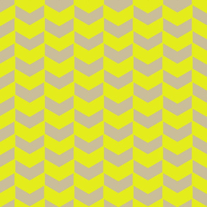 Herringbone Neon Yellow on Natural