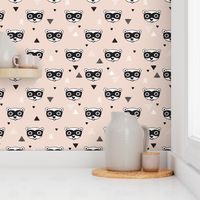 geometric woodland animals raccoon skunk geometric arrows gender neutral kids design