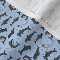 sharks // shark fabric hand-drawn shark pattern for boys kids room sharks boys fashion andrea lauren