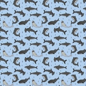 sharks // shark fabric hand-drawn shark pattern for boys kids room sharks boys fashion andrea lauren