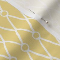 White Fish Net Pattern on Yellow