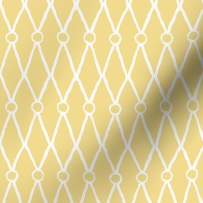 White Fish Net Pattern on Yellow