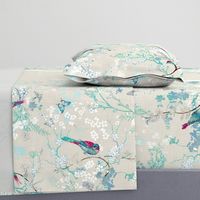 Birds + Blossoms Border Print