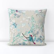 Birds + Blossoms Border Print