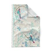 Birds + Blossoms Border Print