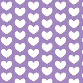 white heart on purple