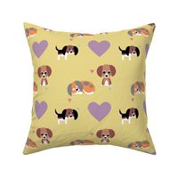 Beagles on Yellow