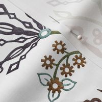 Steampunk Lace on White