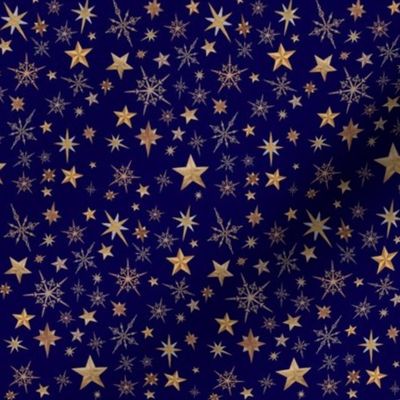 Steampunk Stars - Bright Navy