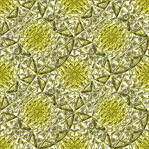 Geometric Star Metallic Yellow
