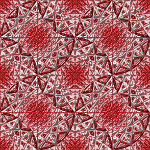 Geometric Star Metallic Red