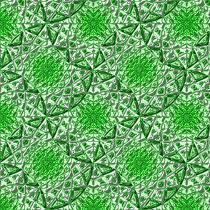 Geometric Star Metallic Green