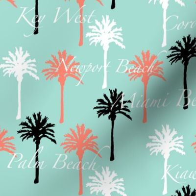 Palm Trees with Beach Cities Script