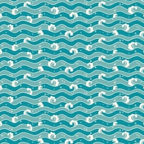 Small Waves in vintage blue background