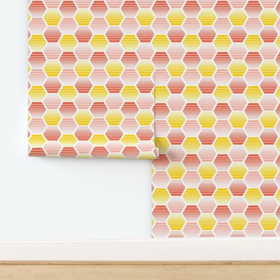 Honey Jive - Retro Geometric Pink Large Scale