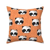 Panda with Bow - Tangerine by Andrea Lauren