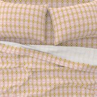 Metro - Midcentury Modern Retro Geometric Fusion Blush Pink & Goldenrod